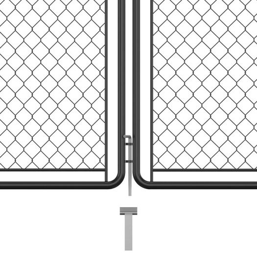 Garden Gate Steel 200x350 cm Anthracite