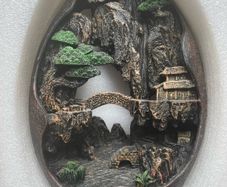 Large Backflow Incense Burner Holder Ceramic, Waterfall Mountain Incense Cones Burner with Free Cones