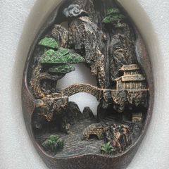 Large Backflow Incense Burner Holder Ceramic, Waterfall Mountain Incense Cones Burner with Free Cones