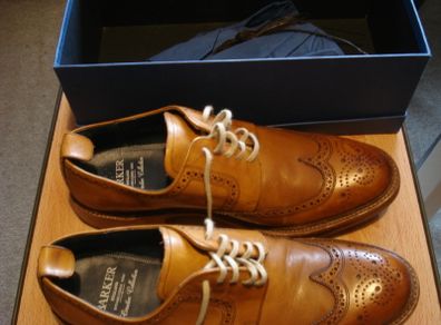 Mens Barker Leather Tan Brogues Size 10/44 Excellent Condition