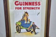 Vintage Guinness For Strength Framed Print John Gilroy 1949 Design Excellent Condition