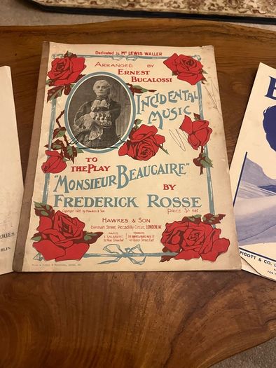 Antique & Vintage Piano Music Sheets x3