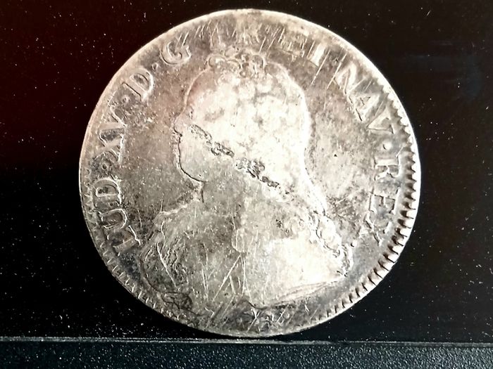 France Louis XV, 1738 Large Silver Coin, 1 ECU.