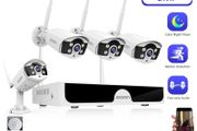 3MP WiFi CCTV System 10CH NVR Security Camera System Two Way Audio Outdoor Wireless IP Cameras Video Surveillance Kit