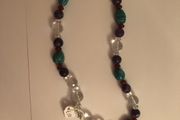 Amethyst, Amazonite, Quartz &amp; Carnelian necklace