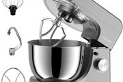 Electric Kitchen Stand Mixer: 1000W 8-Speed Compact Tilt-Head Household Food Mixer - 4.5L 304 Stainless Steel Bowl with Cover &amp; Egg Whisk &amp; Dishwasher Safe Dough Hook &amp; Flat Beater