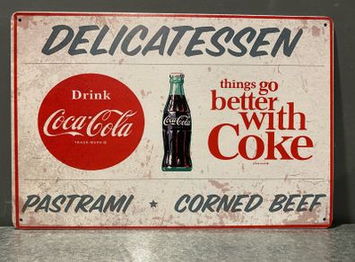 Coca Cola delicatessen Tin Metal Sign