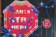 Festive 100cm Santa Stop Here Stake