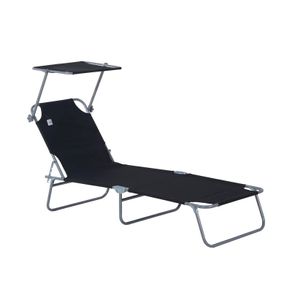 Folding Sun Lounger-Black (FREE POSTAGE)