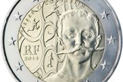 France 2 Euro Commemorative Coin 2013 - Pierre de Coubertin. Uncirculated.