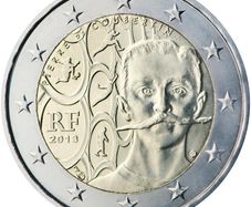 France 2 Euro Commemorative Coin 2013 - Pierre de Coubertin. Uncirculated.