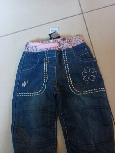 Dunnes Stores  Denim Print Waistband  Baby Girls Trousers.  Age 9-12 months.  B.N.W.T