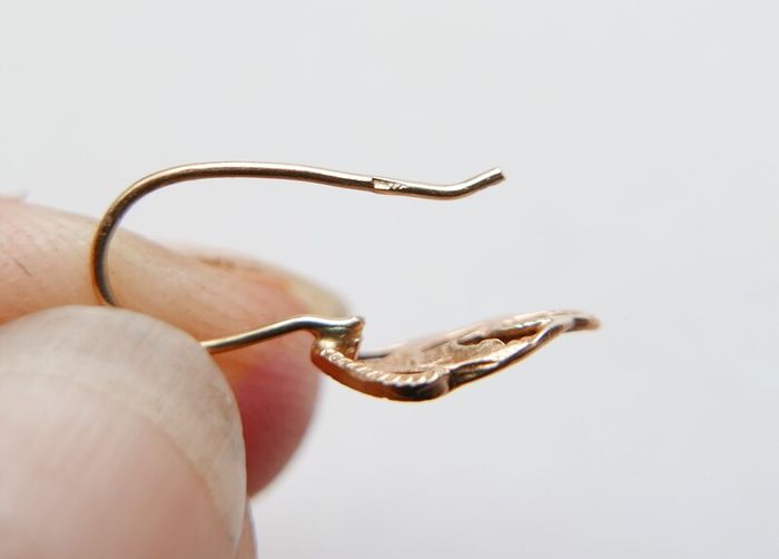 Victorian 9ct Sold Gold 375 Drop Earrings 0,84g
