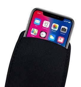 Soft Neoprene Case for iPhone 6 6S 7 8 Plus X XS XR 11 Pro MAX Black Bag Pouch
