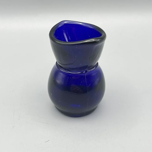 Antique Wood Bros Cobalt Blue Glass Eye Bath Wash Cup Made in England VGC