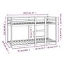Bunk Bed without Mattress White 75x190 cm Small Single Solid Wood Pine Image 4