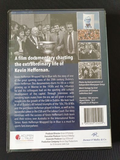 Wrapped Up In Blue DVD The Kevin Heffernan Story Dublin GAA Football