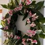 Handmade Spring Door Wreath | Pink Faux Cherry Blossom Image 5