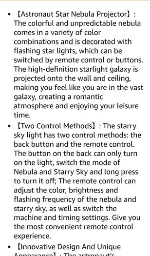 Astronaut Nebula Led night light
