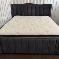 6ft top quality velvet bed