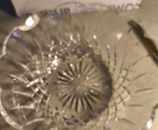Waterford Lead Crystal Cut Bowl With Scalloped Rim 9 inches diemter and 4 inches deep  is uesd iteme but in good condition.