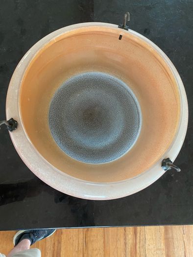 Vintage Original 1970s pink  Glass Hanging Lamp Shade