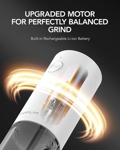 Rechargeable Electric Salt and Pepper Grinder Set, Salt and Pepper Mill with Ceramic Grind, Dust Cover with One-Button Control, Adjustable Coarseness, LED Light, for Home & Kitchen, Black&White