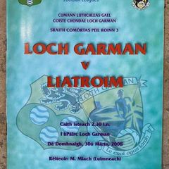 2008 Wexford v Leitrim - GAA Allianz Football League Programme