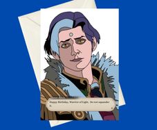 Customisable Final Fantasy XIV 14 Emet Selch Ascian Birthday A5 Card, Perfect for gifts, or funny card for Video Game Fans