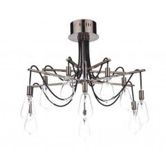 Dar Scroll 10 Light Ceiling Fixture with Copper Finish