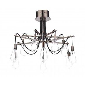 Dar Scroll 10 Light Ceiling Fixture with Copper Finish