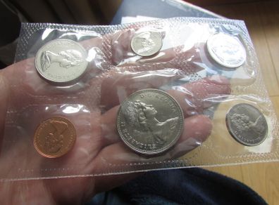 Canada Mint set 1971.British Columbia 1871-1971.Gem BU.Six coins.
