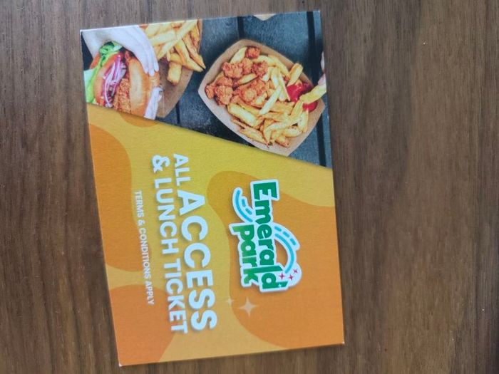 5 Emerald/tayto park tickets