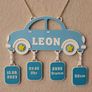 Personalized Hanging Car Birth Announcement Plaque Image 2
