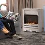 2KW Stainless Steel Electric Fireplace Pebble Burning Effect Heater Fire Flame Indoor Stove LED Lighting (FREE POSTAGE) Image 4