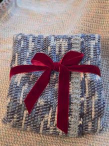Baby Blanket Blue, Tunisian crochet technique