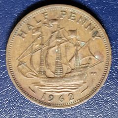 1962 Elizabeth II Half Penny