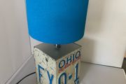 US Reg Plate table lamp