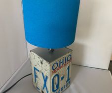 US Reg Plate table lamp
