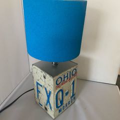 US Reg Plate table lamp