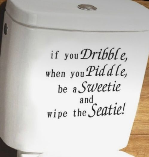 Funny toilet seat stickers