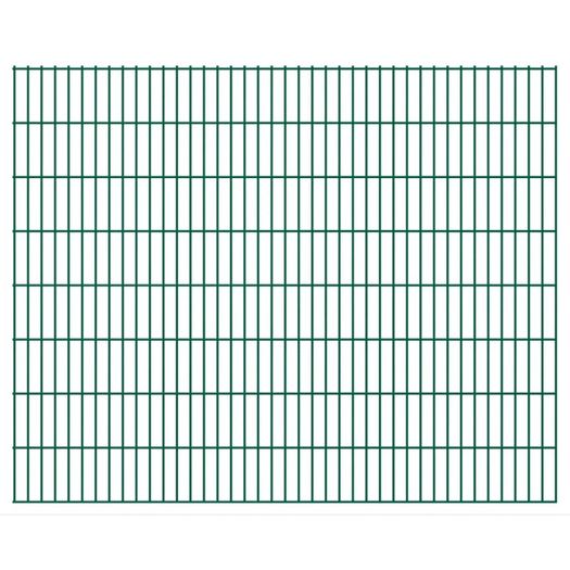 2D Garden Fence Panels 2.008x1.63 m 8 m (Total Length) Green