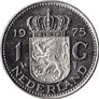 1G 1 Gulden - Juliana, Netherlands 1972 Image 2