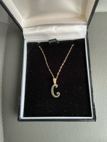 9ct Gold Letter C Pendant NEW