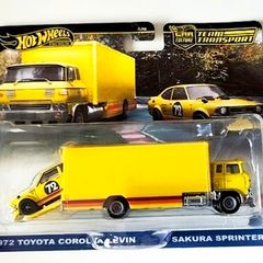 Hot Wheels Team Transport 1972 Toyota Corolla Levin / Sakura Sprinter, new.