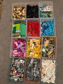 Huge Genuine LEGO Collection 20kg Minifigures Manuals and Storage