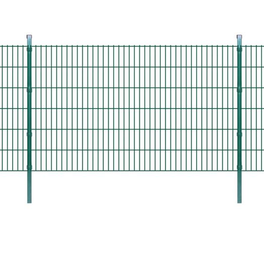 2D Garden Fence Panels & Posts 2008x1230 mm 6 m Green
