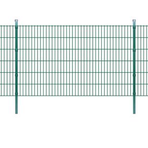 2D Garden Fence Panels & Posts 2008x1230 mm 8 m Green