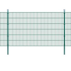 2D Garden Fence Panels & Posts 2008x830 mm 4 m Green