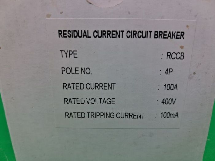 Postage - Circuit Breaker 100A 100mA 4P 230v - 400v